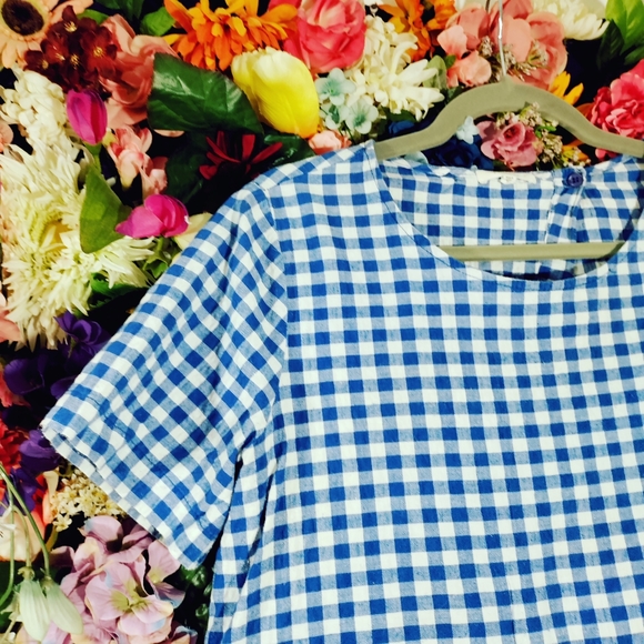 ✨ 4/$15 Gingham Open Back Top - Picture 4 of 6